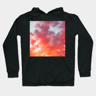 Pink Orange Purple Cotton Candy Clouds at Sunset Hoodie